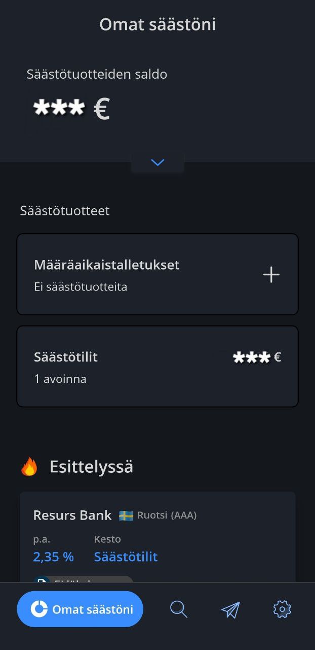 Raisin Säästötilit