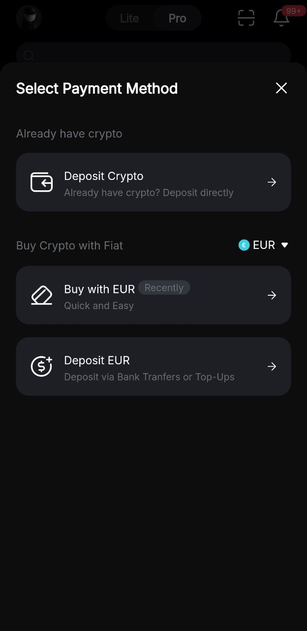 Bybit talletus krypto